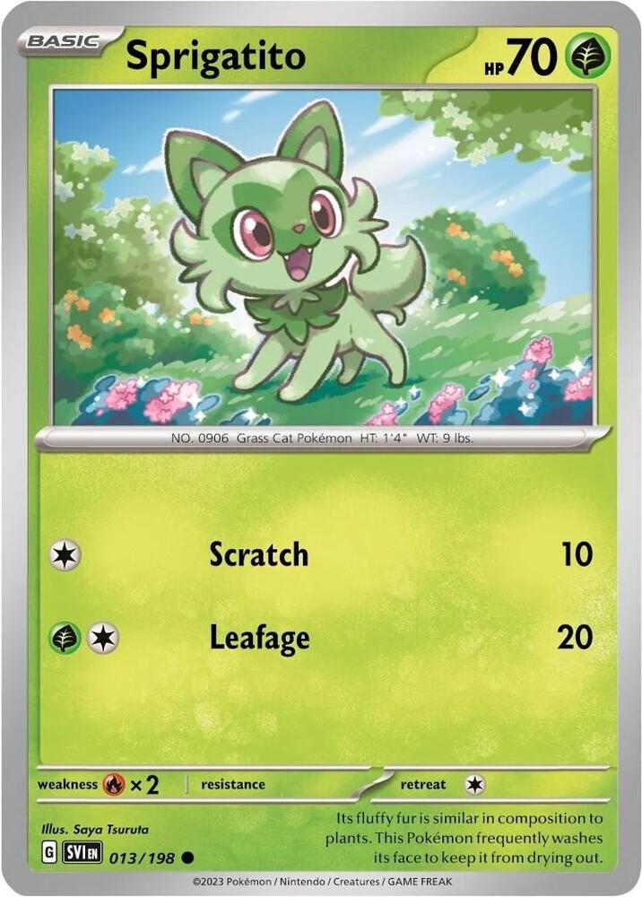 Sprigatito 013 198 Mirage Holo 013/198 (Miscellaneous Cards & Products)  - Holofoil | Good Games Adelaide SA