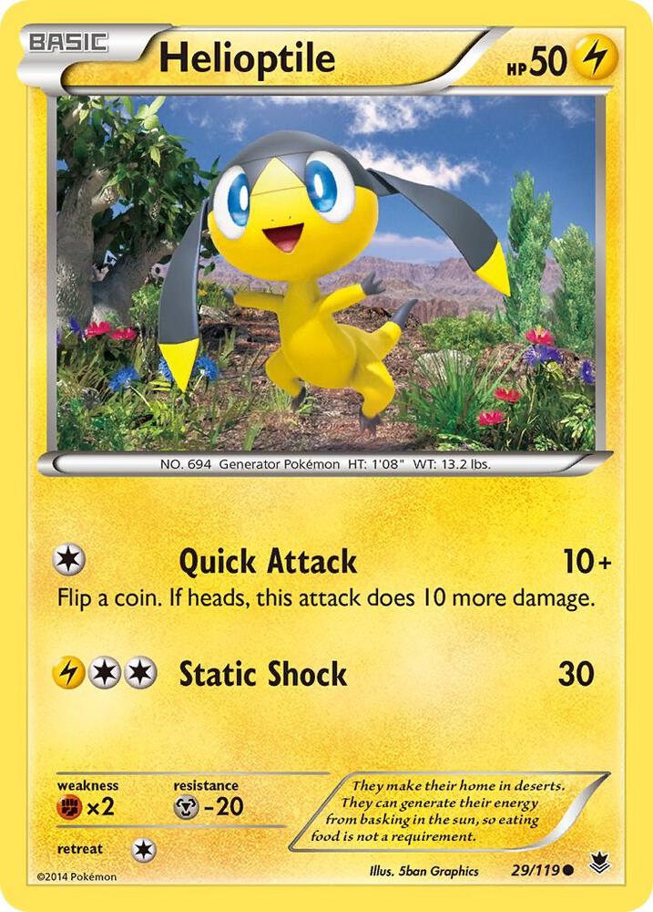 Helioptile 29 29/119 (XY - Phantom Forces)  | Good Games Adelaide SA