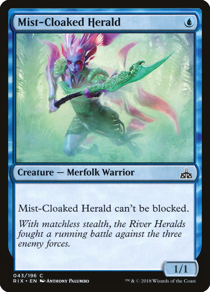 Mist-Cloaked Herald 43 (Rivals of Ixalan)  - Foil | Good Games Adelaide SA