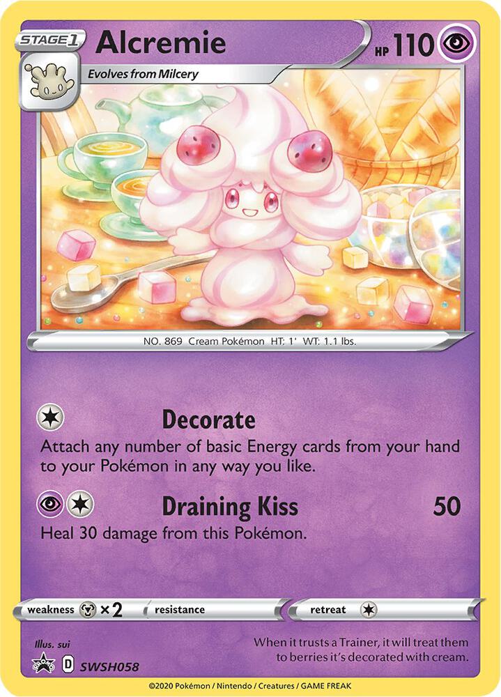 Alcremie SWSH058 (SWSH: Sword & Shield Promo Cards)  - Holofoil | Good Games Adelaide SA