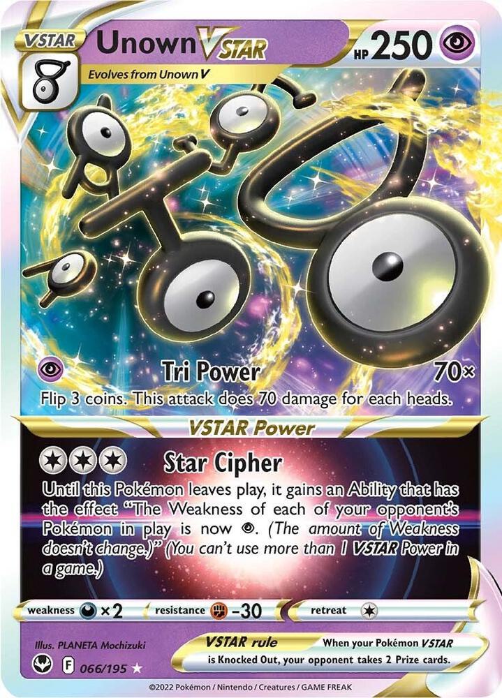 Unown VSTAR 066/195 (SWSH12: Silver Tempest)  - Holofoil | Good Games Adelaide SA