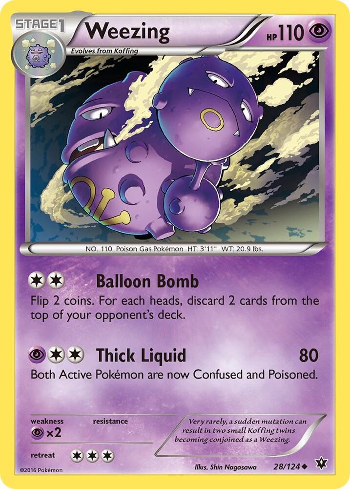 Weezing 28/124 (XY - Fates Collide)  | Good Games Adelaide SA