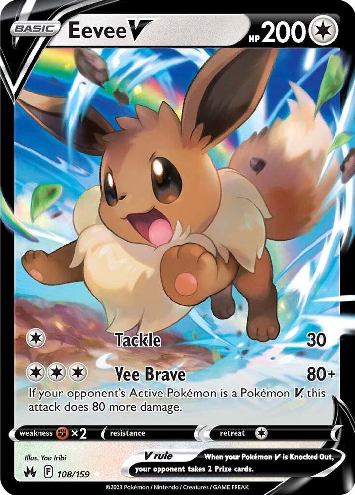 Eevee V 108/159 (Crown Zenith)  - Holofoil | Good Games Adelaide SA