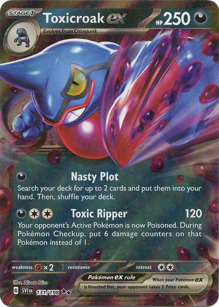 Toxicroak ex 131/198 (SV01: Scarlet & Violet Base Set)  - Holofoil | Good Games Adelaide SA