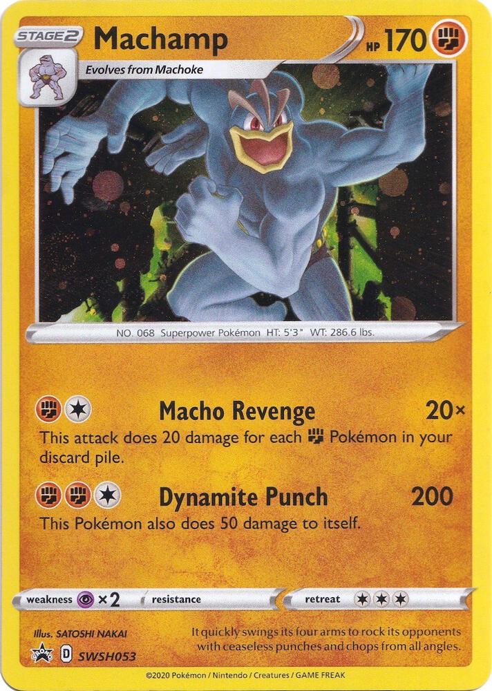 Machamp SWSH053 (SWSH: Sword & Shield Promo Cards)  - Holofoil | Good Games Adelaide SA