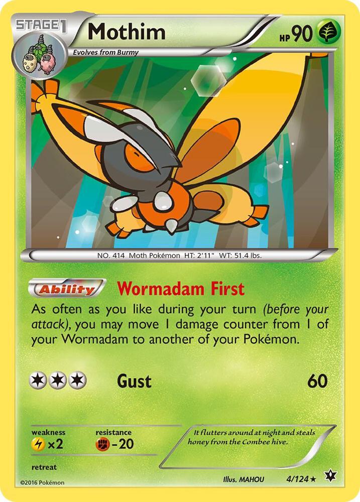 Mothim 4/124 (XY - Fates Collide)  | Good Games Adelaide SA