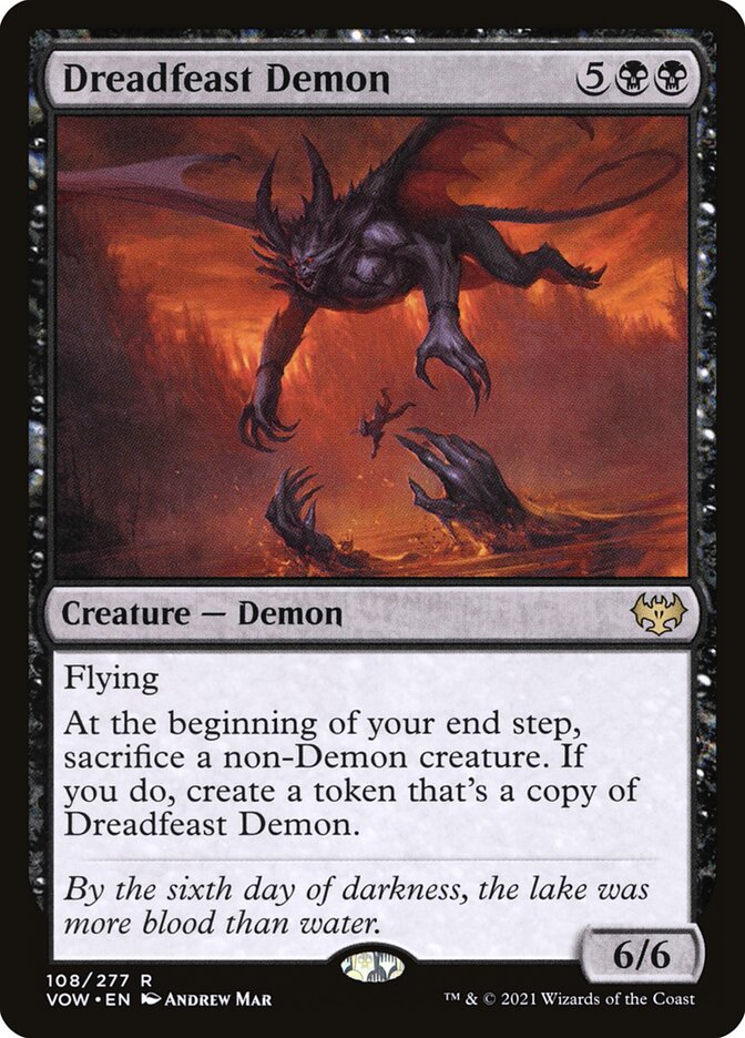 Dreadfeast Demon 108 (Innistrad: Crimson Vow)  - Foil | Good Games Adelaide SA