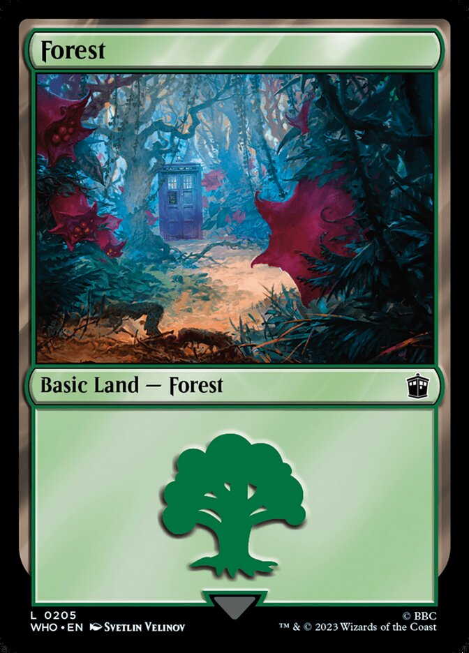 Forest 205 (Universes Beyond: Doctor Who)  - Foil | Good Games Adelaide SA