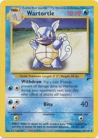 Wartortle 063/130 (Base Set 2)  | Good Games Adelaide SA