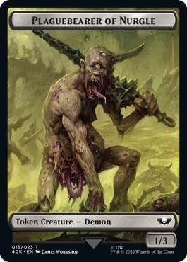 Plaguebearer of Nurgle Spawn Double Sided Token 15 // 16 (Universes Beyond: Warhammer 40,000)  | Good Games Adelaide SA