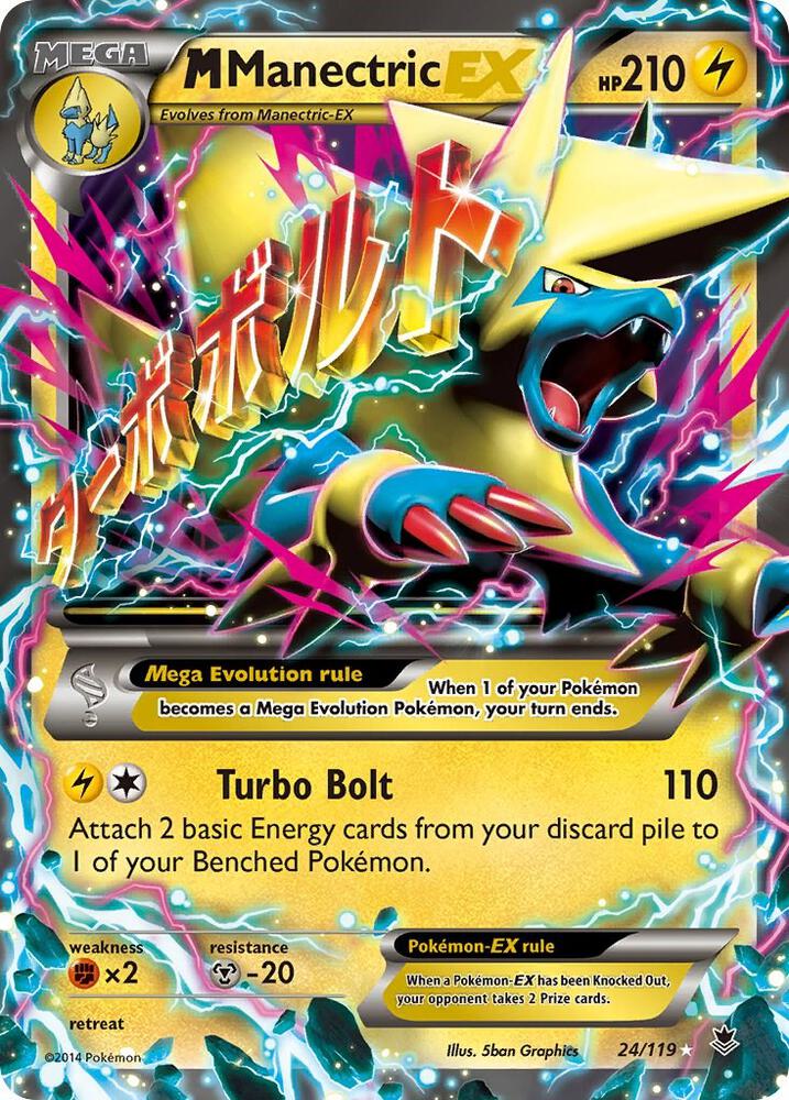 M Manectric EX 24/119 (XY - Phantom Forces)  - Holofoil | Good Games Adelaide SA
