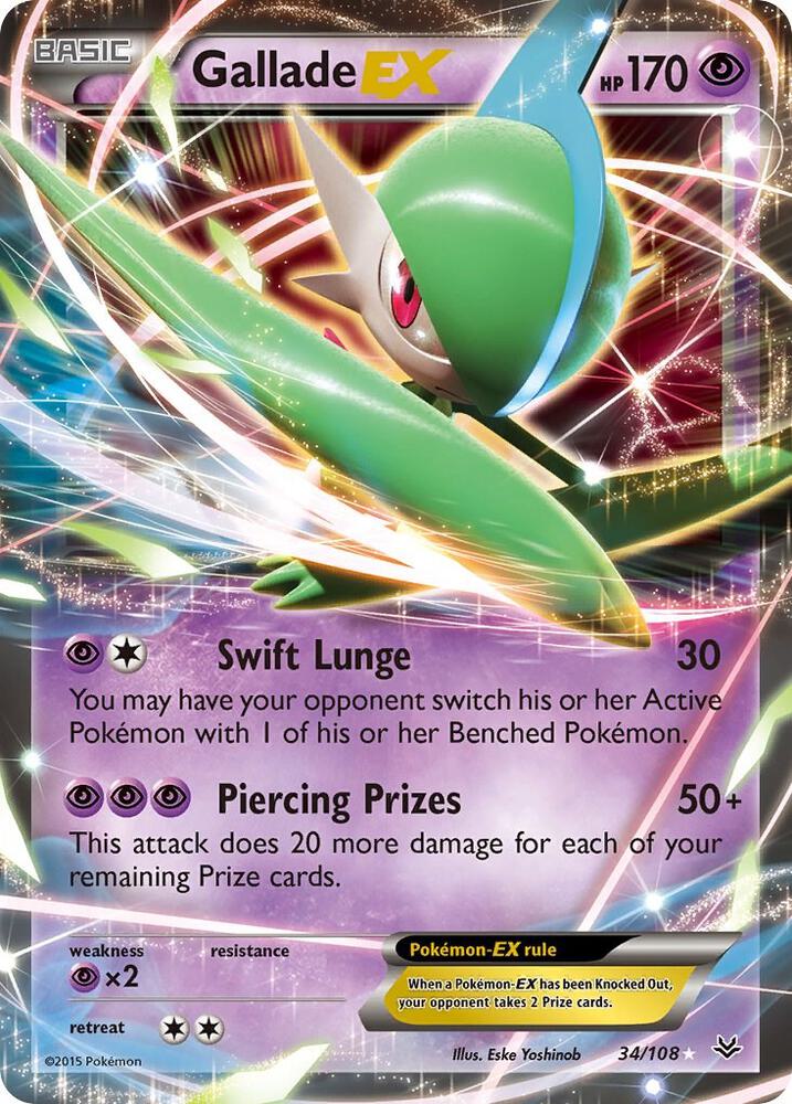 Gallade EX 34/108 (XY - Roaring Skies)  - Holofoil | Good Games Adelaide SA