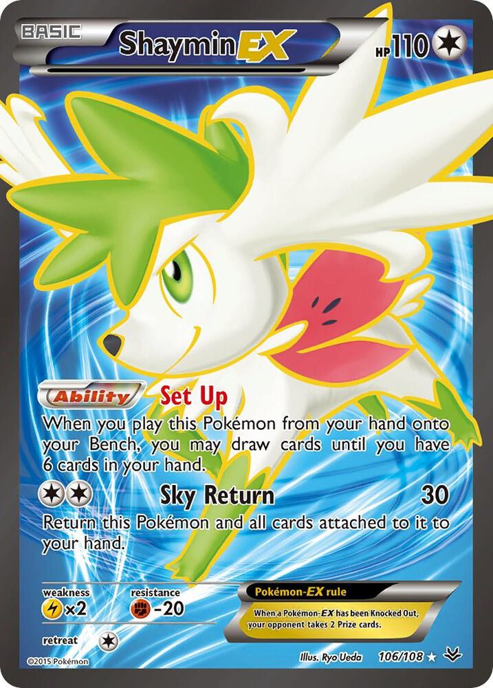 Shaymin EX Full Art 106/108 (XY - Roaring Skies)  - Holofoil | Good Games Adelaide SA