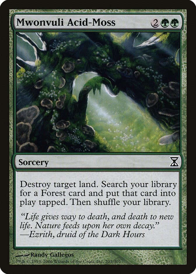 Mwonvuli Acid-Moss 207 (Time Spiral)  - Foil | Good Games Adelaide SA