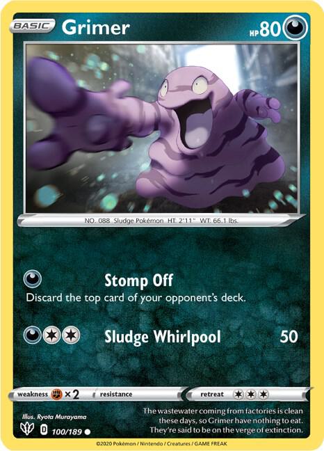 Grimer 100/189 (SWSH03: Darkness Ablaze)  | Good Games Adelaide SA