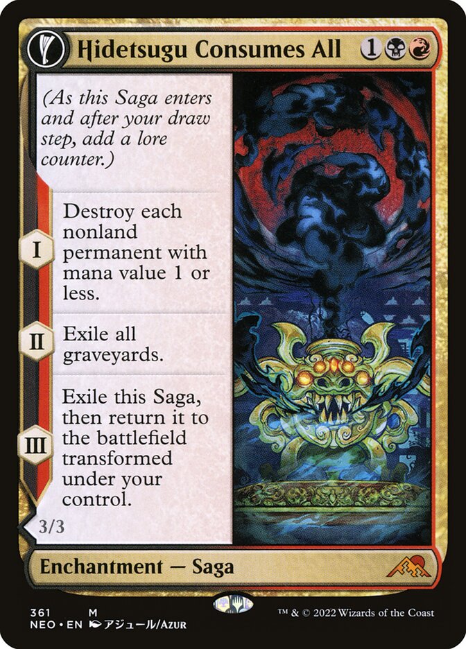 Hidetsugu Consumes All // Vessel of the All-Consuming 361 (Kamigawa: Neon Dynasty)  - Showcase Foil | Good Games Adelaide SA