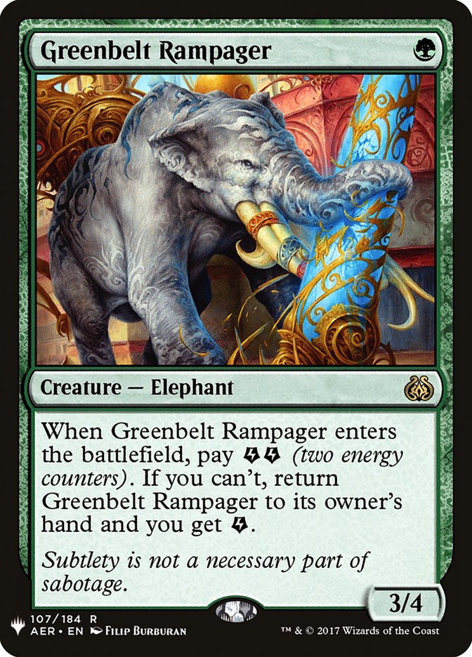 Greenbelt Rampager 107/184 (The List Reprints)  | Good Games Adelaide SA