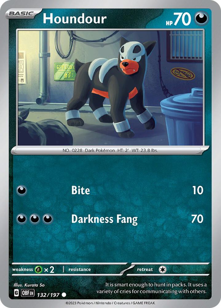 Houndour 132/197 (SV03: Obsidian Flames)  | Good Games Adelaide SA