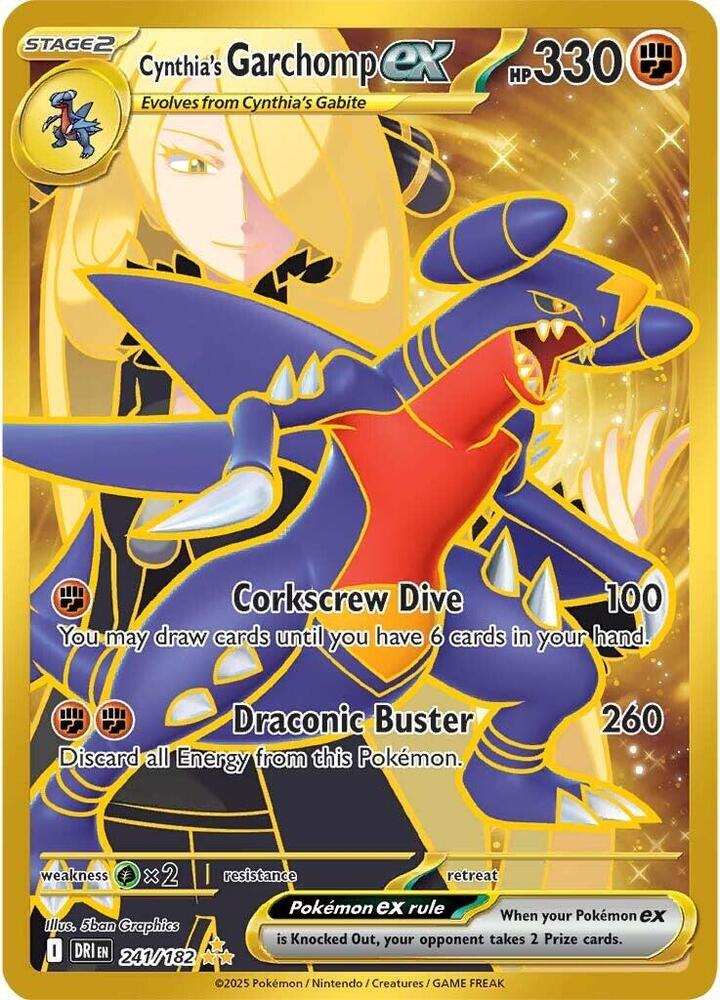 Cynthia's Garchomp ex 241/182 (SV10: Destined Rivals)  - Holofoil | Good Games Adelaide SA
