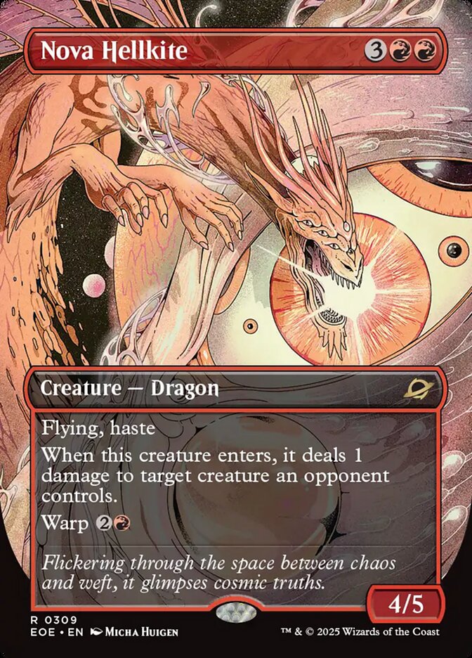 Nova Hellkite Borderless 309/276 (Edge of Eternities)  - Borderless | Good Games Adelaide SA