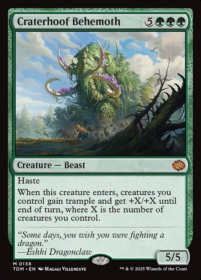 Craterhoof Behemoth 138 (Tarkir: Dragonstorm)  - Foil | Good Games Adelaide SA
