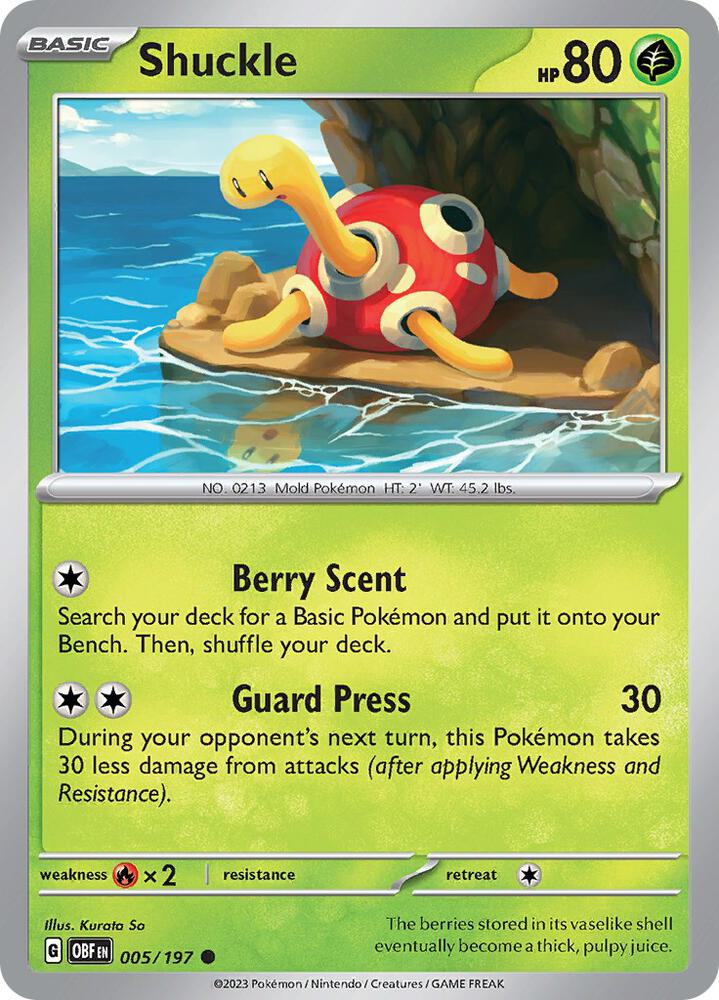 Shuckle 005/197 (SV03: Obsidian Flames)  | Good Games Adelaide SA