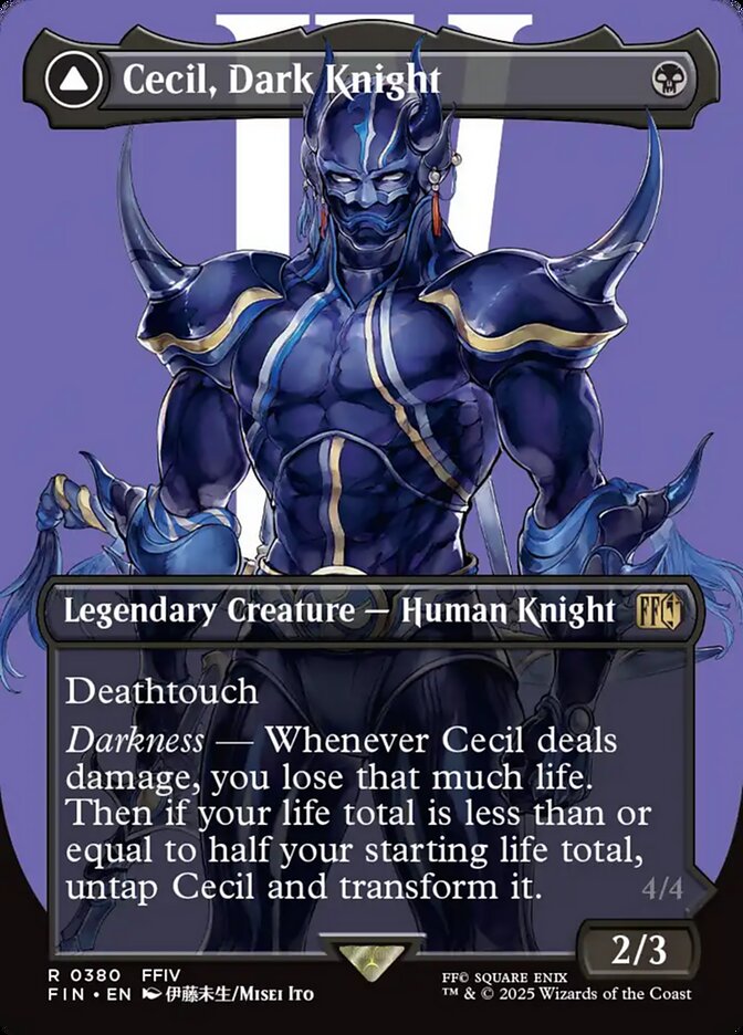 Cecil, Dark Knight // Cecil, Redeemed Paladin 380/309 (FINAL FANTASY)  - Borderless | Good Games Adelaide SA