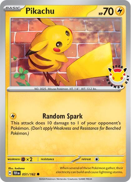 Pikachu Pokemon Day 2026 051/162 (Miscellaneous Cards & Products)  - Holofoil | Good Games Adelaide SA