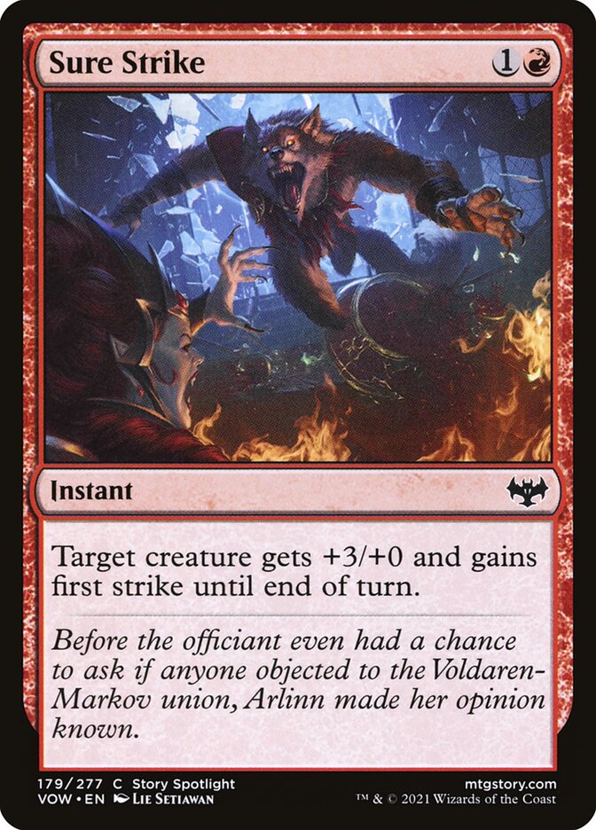 Sure Strike 179 (Innistrad: Crimson Vow)  - Foil | Good Games Adelaide SA