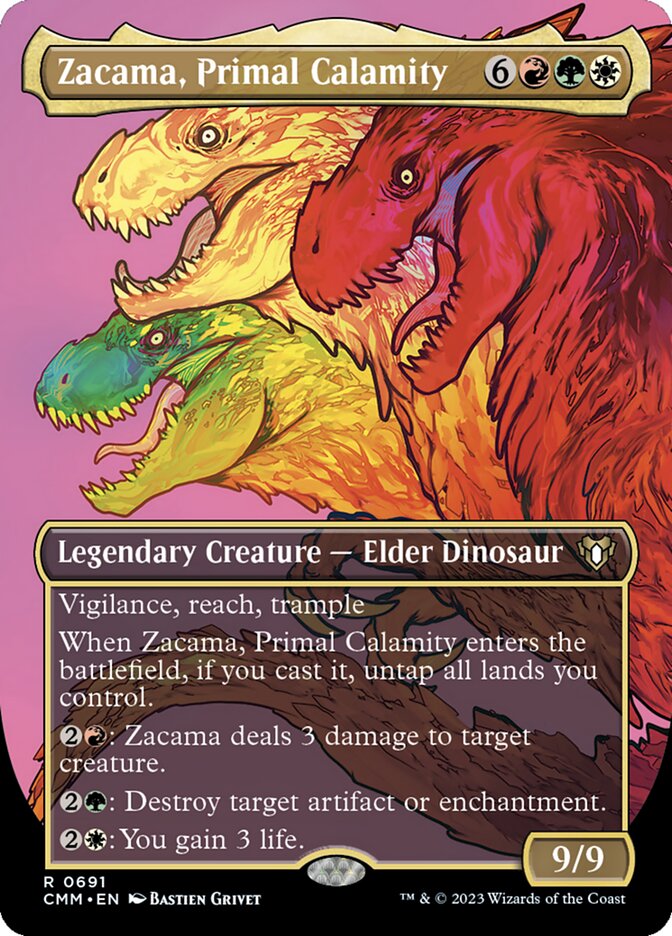 Zacama, Primal Calamity 691 (Commander Masters)  - Borderless Foil | Good Games Adelaide SA