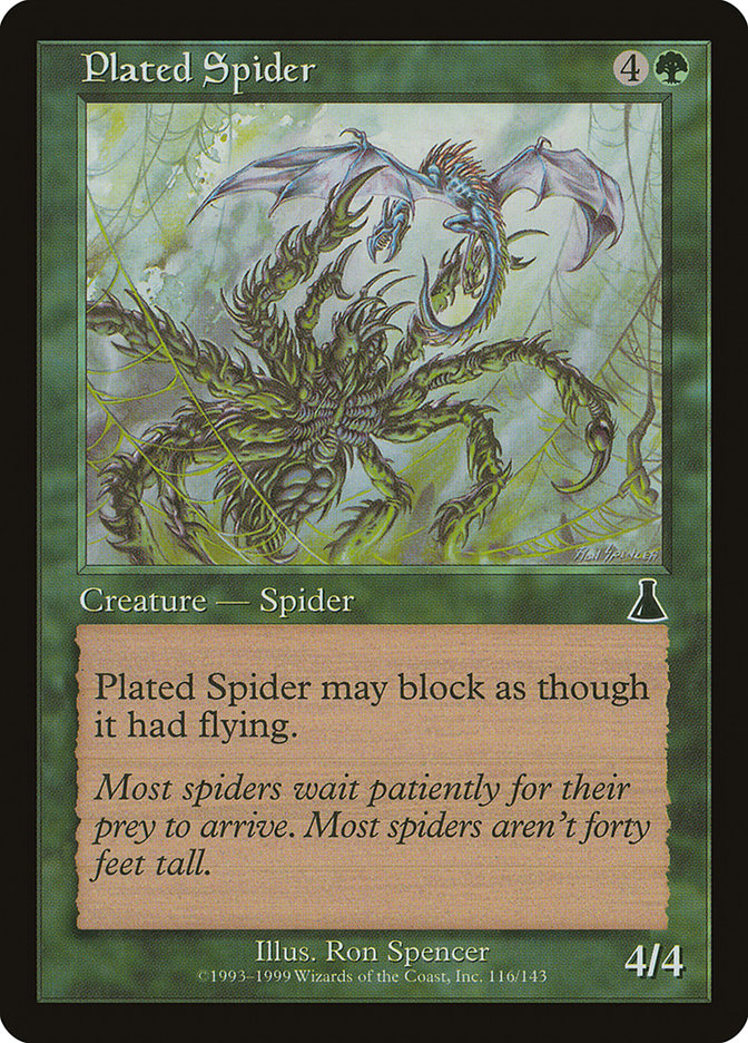 Plated Spider 116 (Urza's Destiny)  - Foil | Good Games Adelaide SA