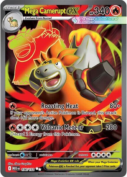 Mega Camerupt ex 156/132 (ME01: Mega Evolution)  - Holofoil | Good Games Adelaide SA