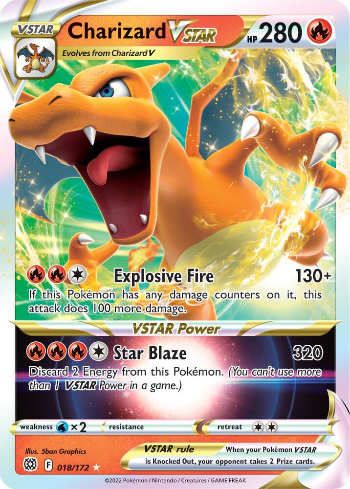 Charizard VSTAR 018/172 (SWSH09: Brilliant Stars)  - Holofoil | Good Games Adelaide SA