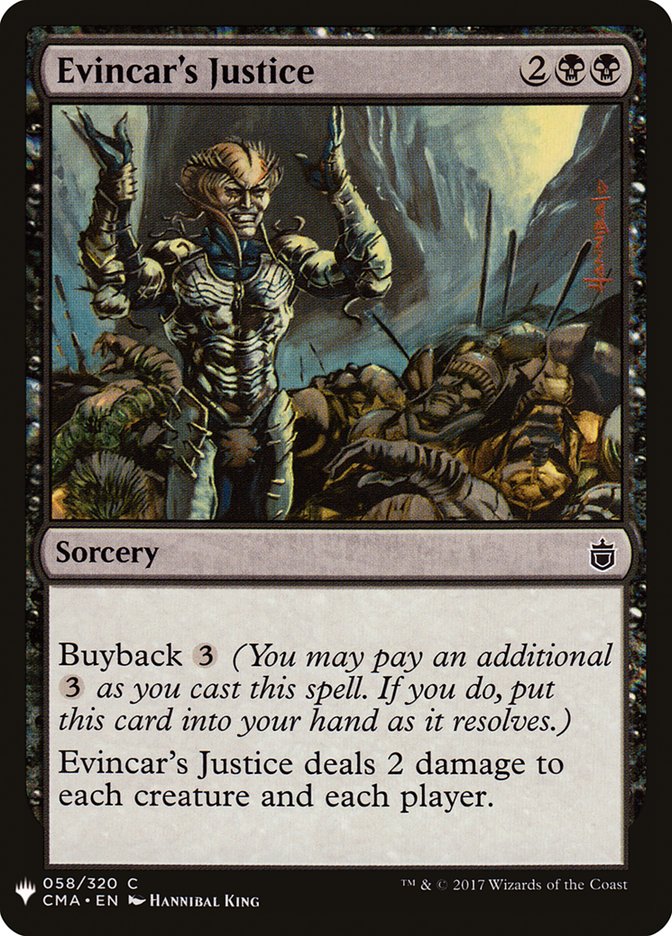 Evincar's Justice 58 (The List Reprints)  | Good Games Adelaide SA