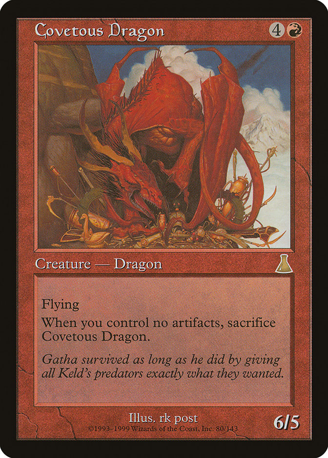 Covetous Dragon 80 (Urza's Destiny)  - Foil | Good Games Adelaide SA