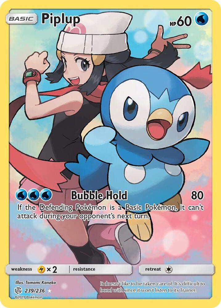 Piplup Secret 239/236 (SM - Cosmic Eclipse)  - Holofoil | Good Games Adelaide SA