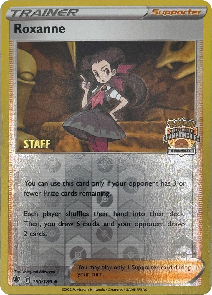 Roxanne 150 189 Regional Championships Staff 150/189 (League & Championship Cards)  - Reverse Holofoil | Good Games Adelaide SA