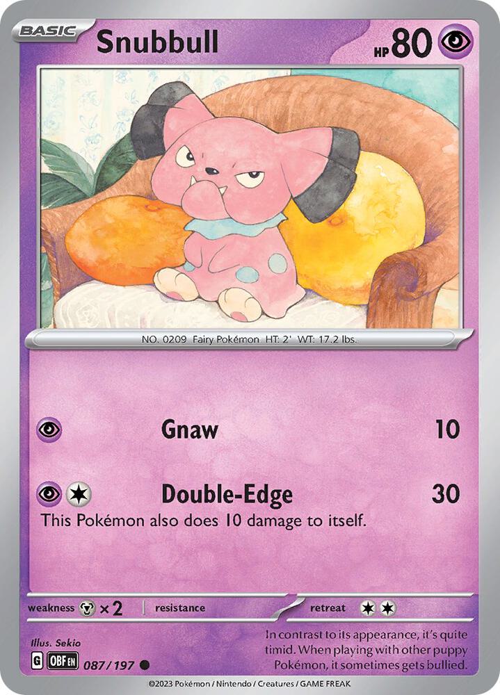 Snubbull 087/197 (SV03: Obsidian Flames)  | Good Games Adelaide SA