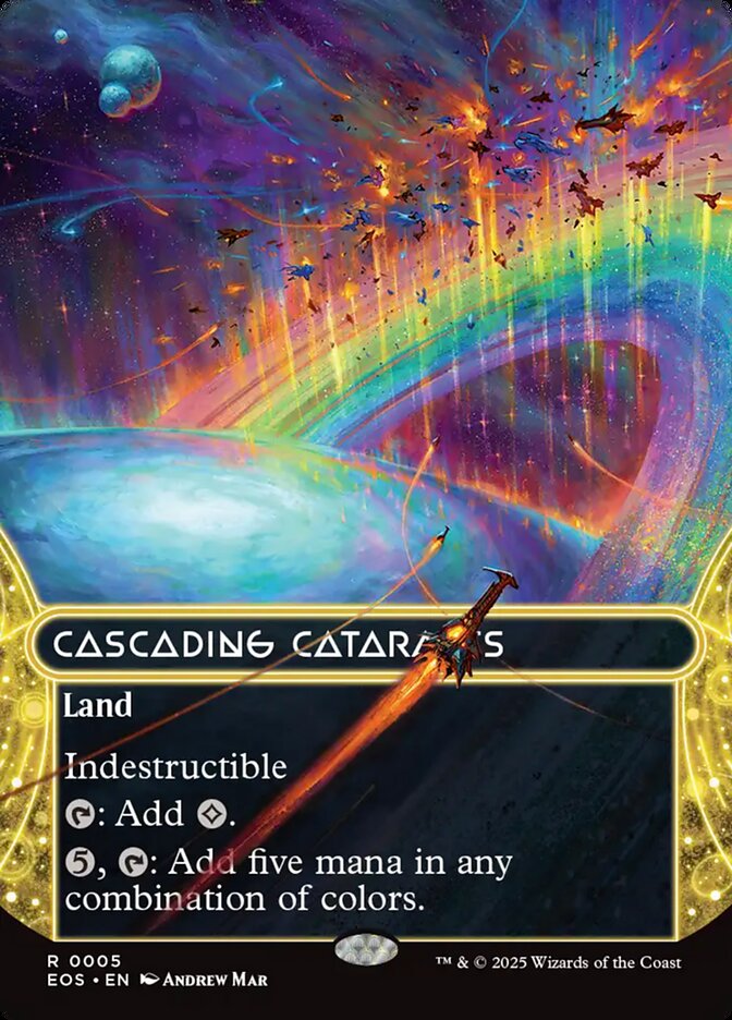 Cascading Cataracts 5/0 (Edge of Eternities: Stellar Sights)  - Borderless Foil | Good Games Adelaide SA