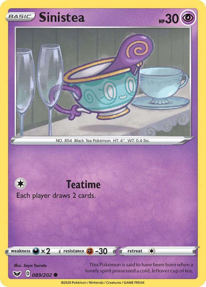 Sinistea 089/202 (SWSH01: Sword & Shield Base Set)  | Good Games Adelaide SA