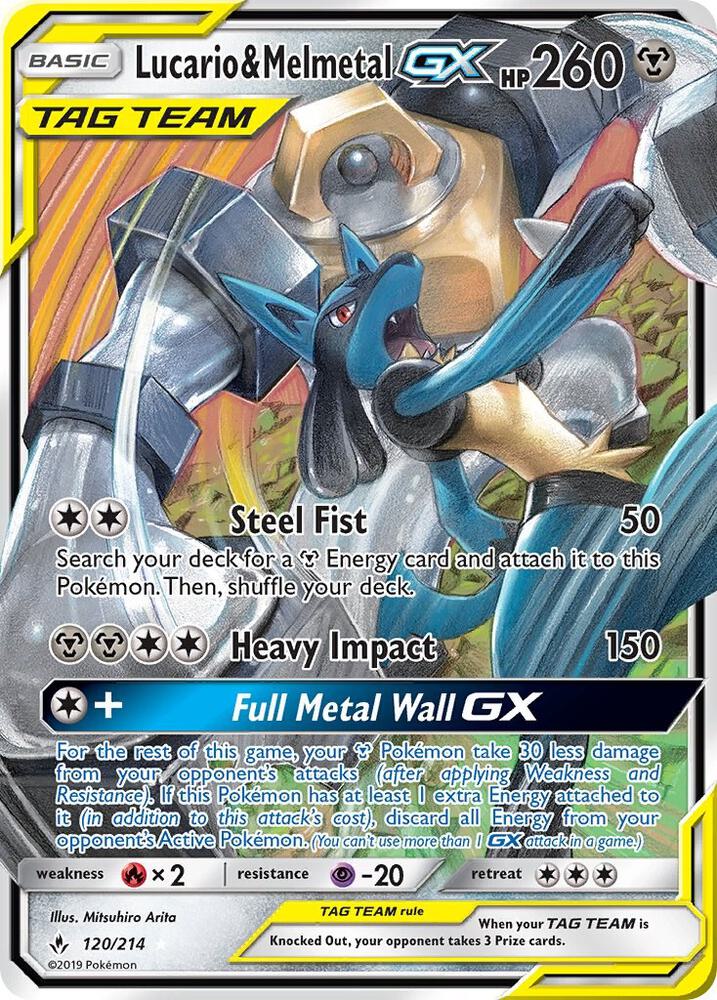 Lucario and Melmetal GX 120/214 (SM - Unbroken Bonds)  - Holofoil | Good Games Adelaide SA