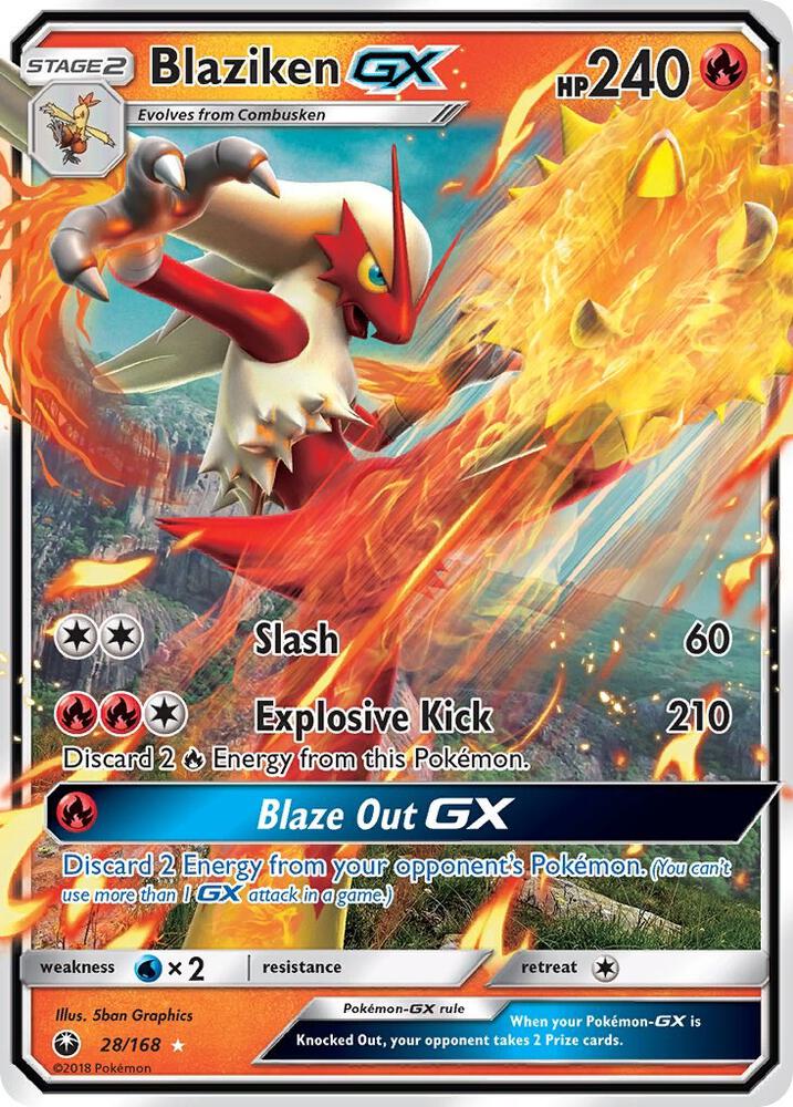 Blaziken GX 28/168 (SM - Celestial Storm)  - Holofoil | Good Games Adelaide SA