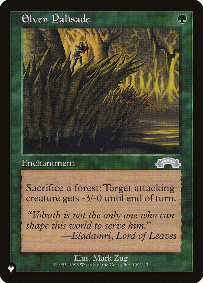 Elven Palisade 109/143 (The List Reprints)  | Good Games Adelaide SA