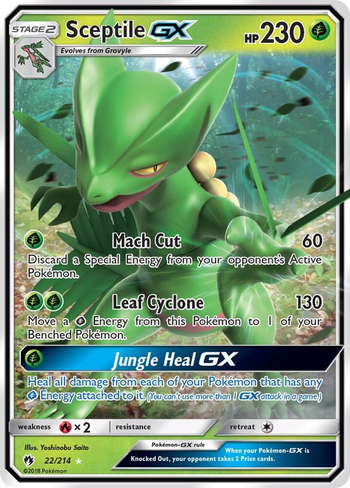 Sceptile GX 22/214 (SM - Lost Thunder)  - Holofoil | Good Games Adelaide SA