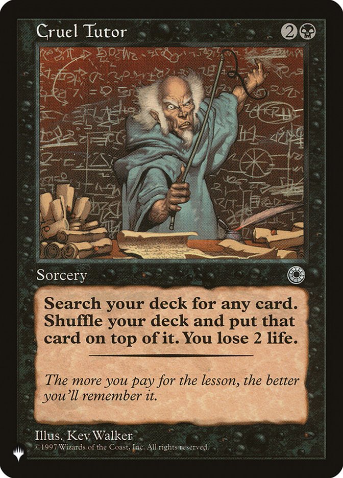 Cruel Tutor  (The List Reprints)  | Good Games Adelaide SA