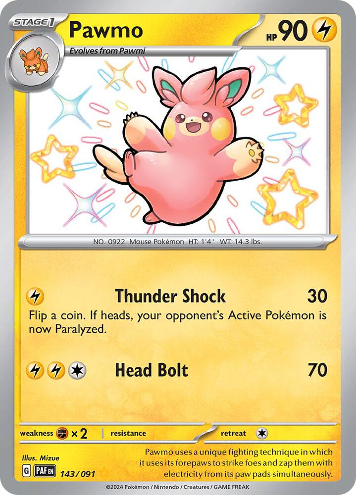 Pawmo 143/091 (SV: Paldean Fates)  - Holofoil | Good Games Adelaide SA