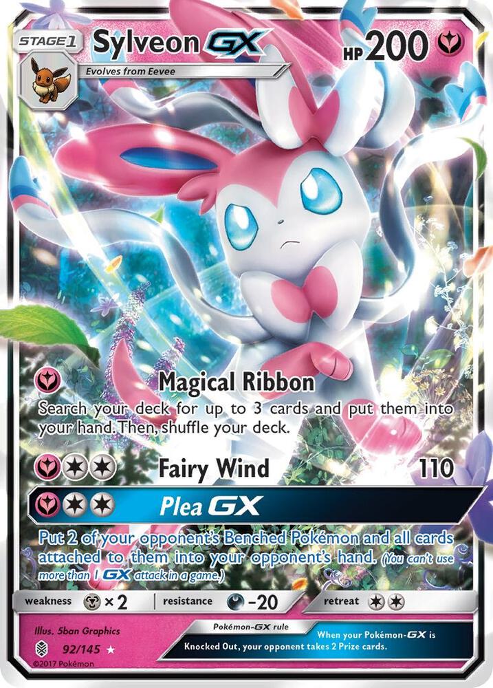 Sylveon GX 92/145 (SM - Guardians Rising)  - Holofoil | Good Games Adelaide SA