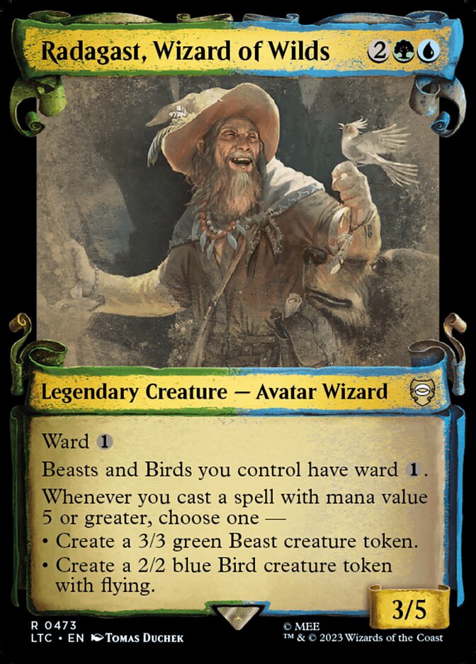Radagast, Wizard of Wilds 473 (Commander: The Lord of the Rings: Tales of Middle-earth)  - Showcase Scroll | Good Games Adelaide SA