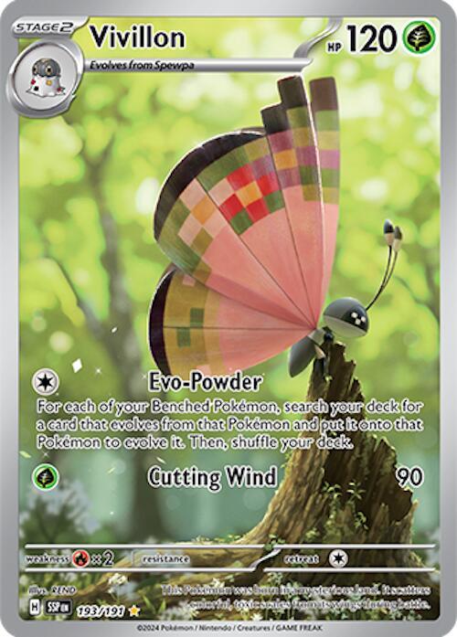 Vivillon 193/191 (SV08: Surging Sparks)  - Holofoil | Good Games Adelaide SA