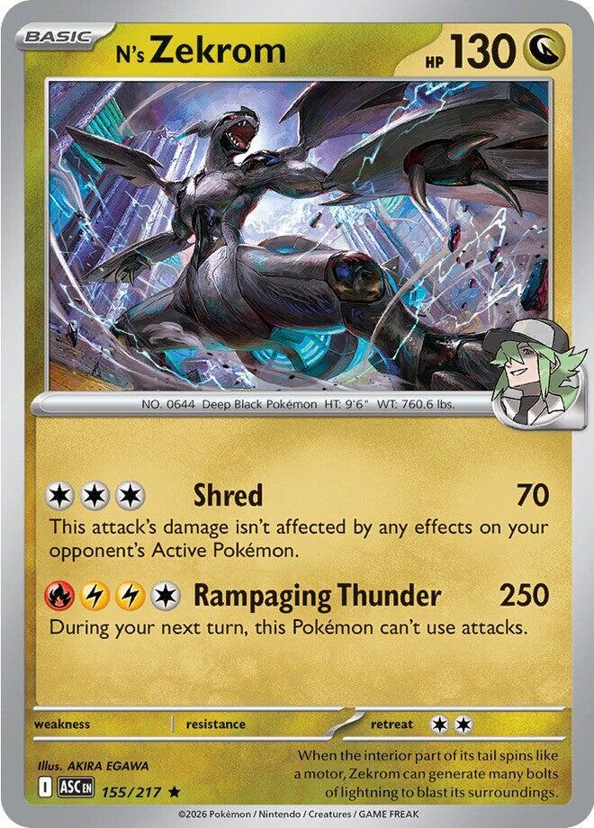 N's Zekrom 155/217 (ME: Ascended Heroes)  - Holofoil | Good Games Adelaide SA